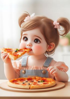 Cute Baby Pizza