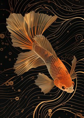Golden Fish Art