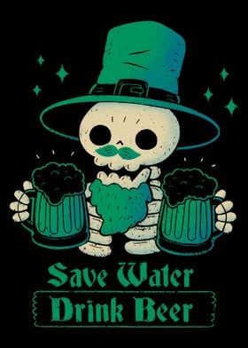 Skeleton St Patrick drinks