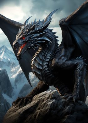 Fantasy Black Dragon