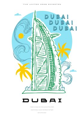 Dubai big city poster