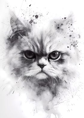 Persian Cat Watercolor