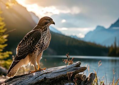 Hawk Near Lake Forest