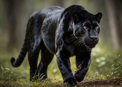 Black Jaguar Stalking