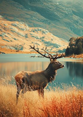 Red Deer Stag Autumn