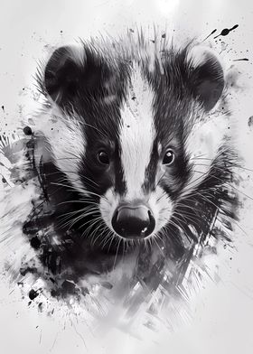 Skunk Watercolor