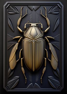 Bug Gold Dark Deco