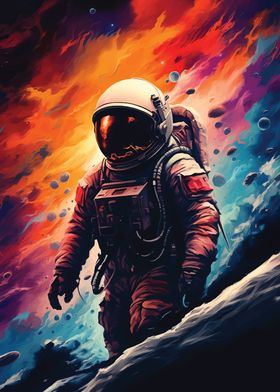 Astronaut Galaxy Cosmic