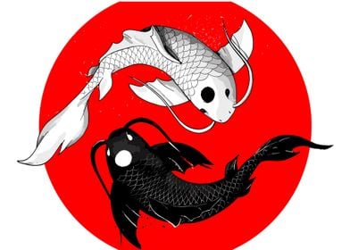 yin yang koi fish