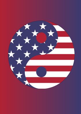 American Flag Yin Yang