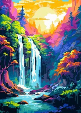 Tropical Forest Pixel Art