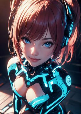 Cyber Anime Girl Chick