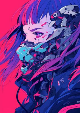 Futuristic Cyberpunk Girl