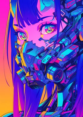 Futuristic Cyberpunk Girl