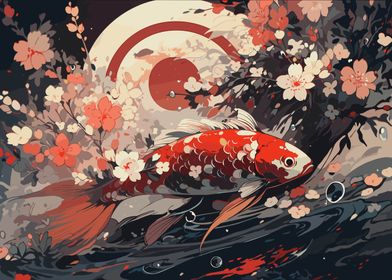 Japan Cherry Blossom Koi