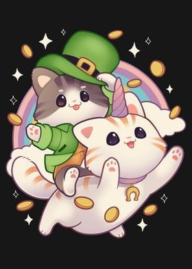 Leprechaun Cat and Unicorn