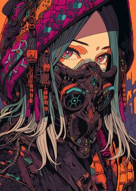Cyberpunk Desert Girl
