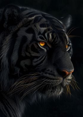 Tiger With Yellow Eyes