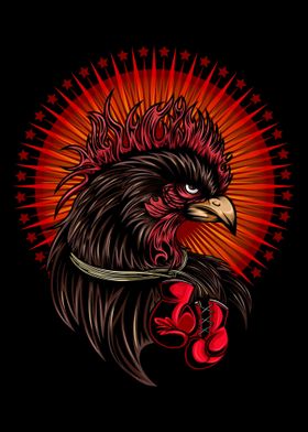 Boxing Rooster