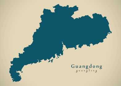 Guangdong China map