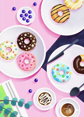 Cute Donut Illustration