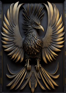 Phoenix Gold Relief Deco