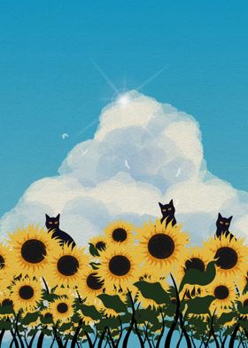 Cats and Sunflower Gardens