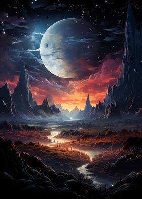 Epic mysterious landscape