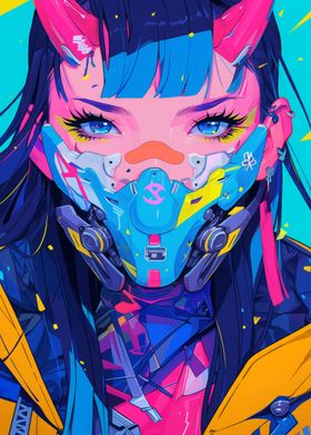 Futuristic Cyberpunk Girl