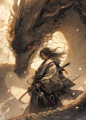 Dragon and Samurai Sword