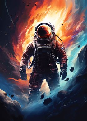 Astronaut Galaxy Cosmic