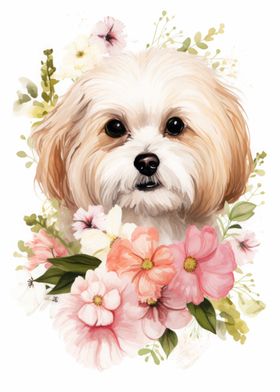Cute Dog Watercolor