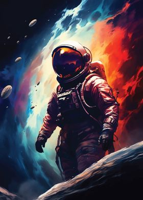 Astronaut Galaxy Cosmic