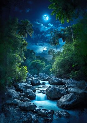 Serene Jungle Night