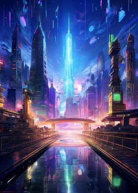 Futuristic future city