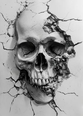 Black And White Skull