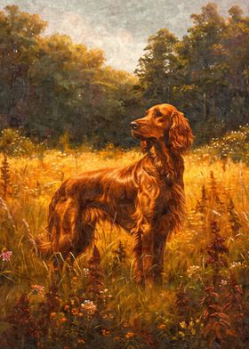 Vintage Irish Setter Dog