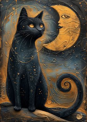 Whiskers and Cosmos Art
