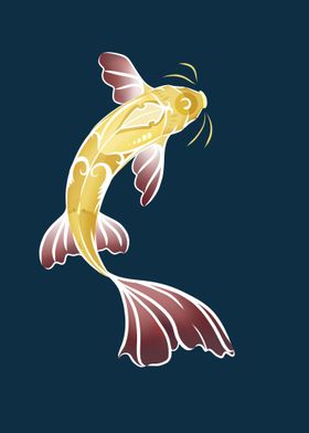 Tribal Golden Koi