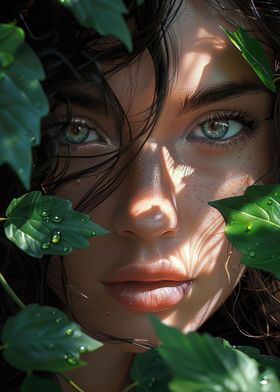 Fantasy Woman Green Nature