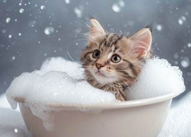 Bubble Bath Cat