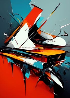 Piano Abstract Art