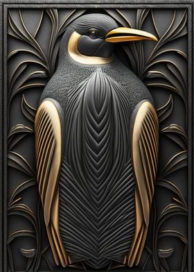 Penguin Gold Relief Deco