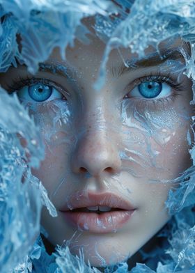 Fantasy Woman Blue Ice