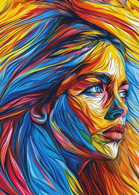 colorful woman