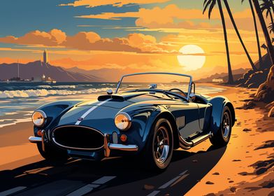 Sunset with Shelby Cobra
