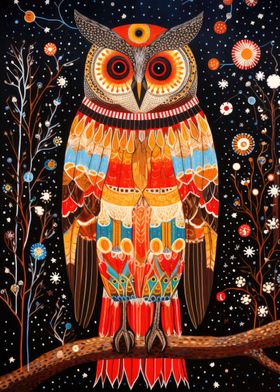 Wise Owl Tribal Style 17