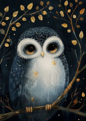 Cute Whimsical Owl