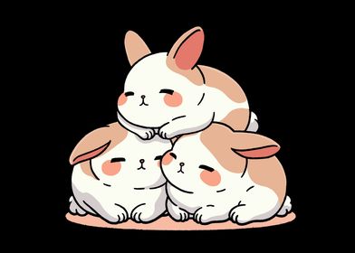 Fluffy Trio Bunnies