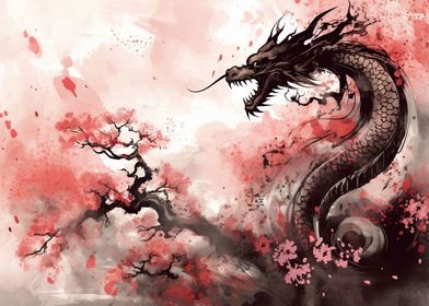 Chinese dragon art